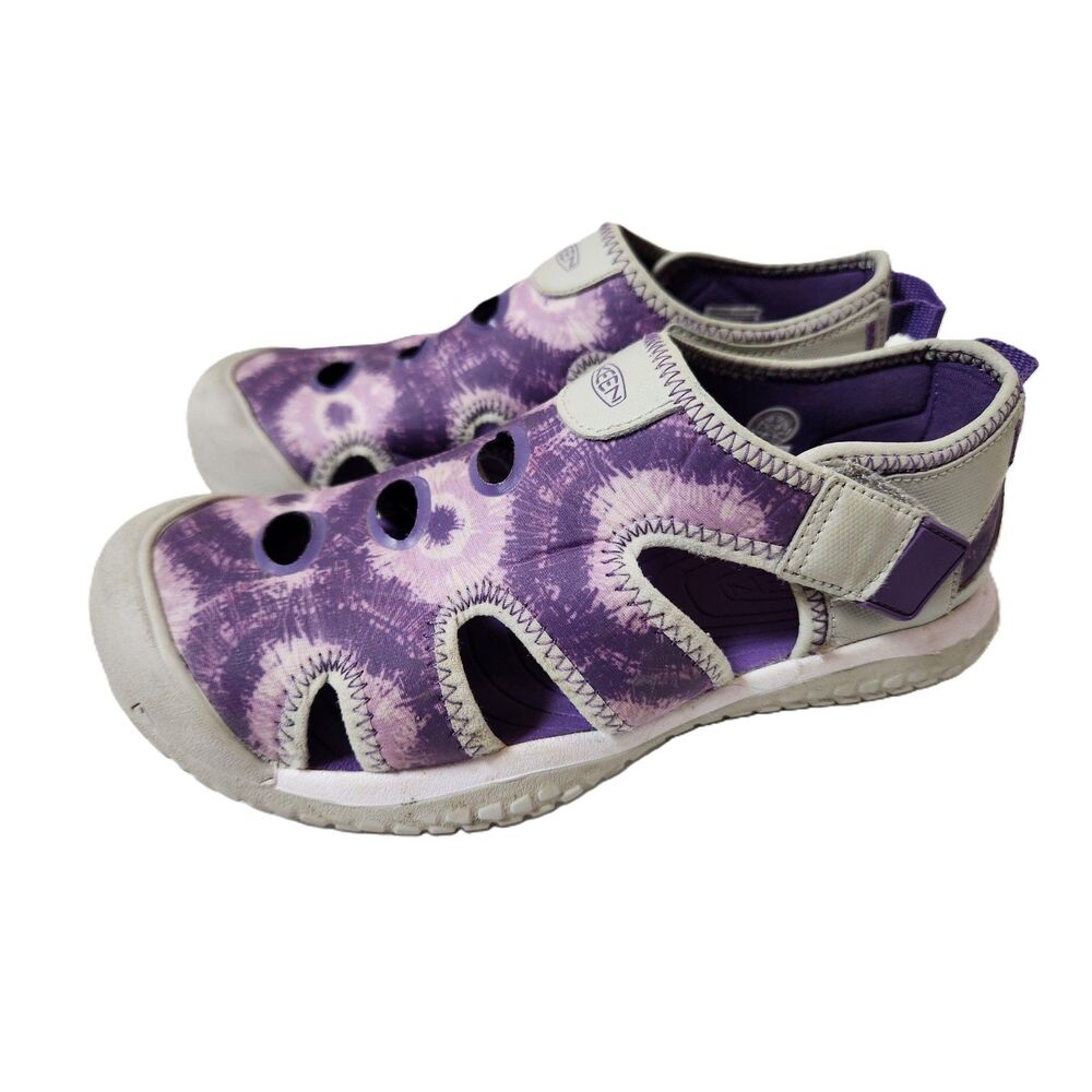 Keen Closed Toe Sandals – Kids Size 3 Purple Tie‑Dye